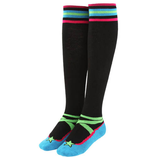 Lime/Black Striped Socks : A281