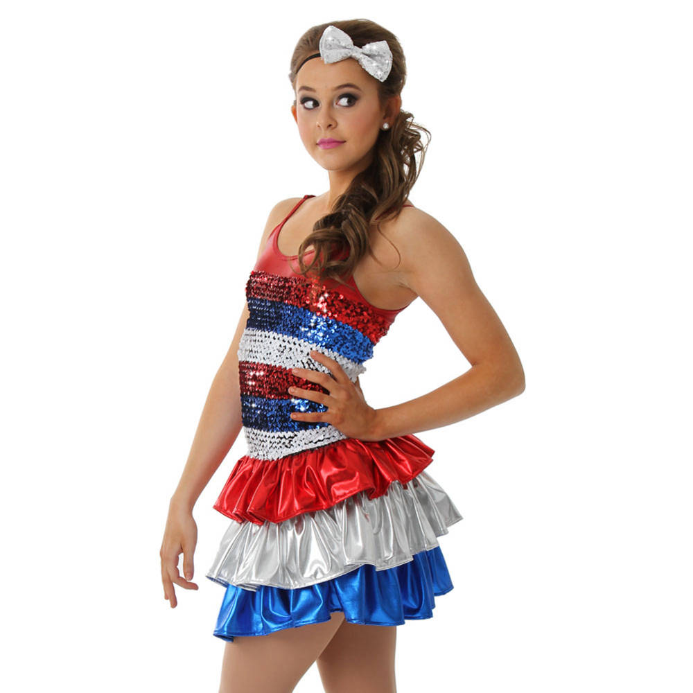 Alexandra Collection Youth Patriotic USA Dance Costume Tank