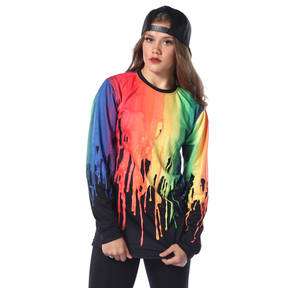 Youth Colorful Paint Drip Long Sleeve Tee