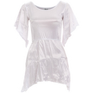 White Satin Dress: m230