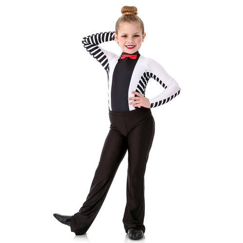Suit and Tie Long Sleeve Leotard : S015