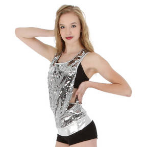 Cropped Sequin Tank Top - Balera Performance - Product no longer available  for purchase