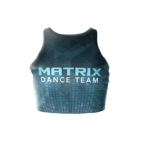 MOVE U Matrix Custom Racer Dance Team Crop Top