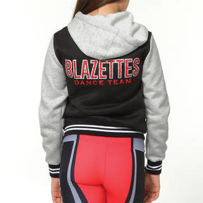 MOVE U Blaze Custom Glitter Flake Dance Team Varsity Jacket