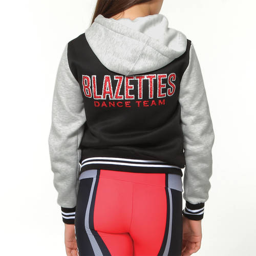 MOVE U Blaze Custom Glitter Flake Dance Team Varsity Jacket : GP906