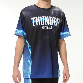 MOVE U Thunder Custom Short Sleeve Softball Team Jersey