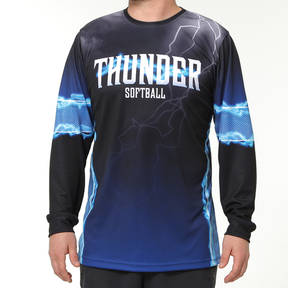 MOVE U Thunder Custom Long Sleeve Softball Team Jersey