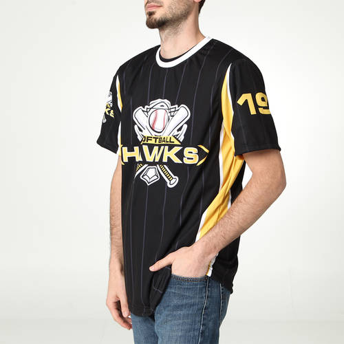 MOVE U Hawks Custom Short Sleeve Softball Team Jersey : SF1257