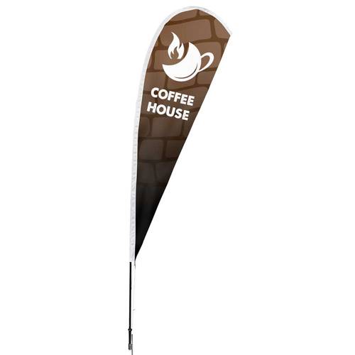 The Teehive Custom Company Logo Teardrop Banner Feather Flag : WI640