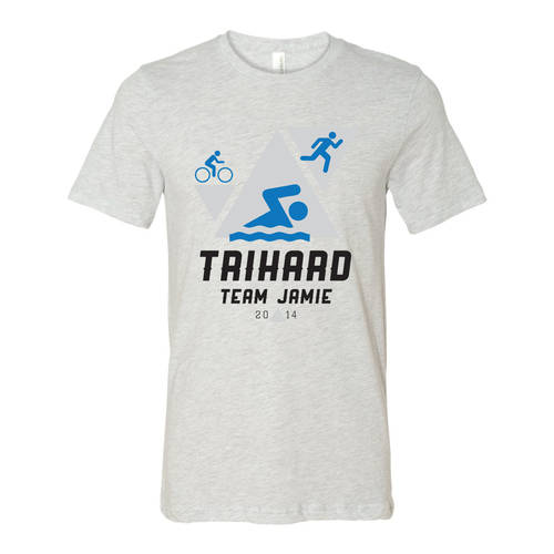 Adult Custom Support Team Triathlon T-Shirt : WI073