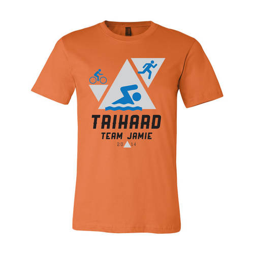 Adult Custom Support Team Triathlon T-Shirt : WI073
