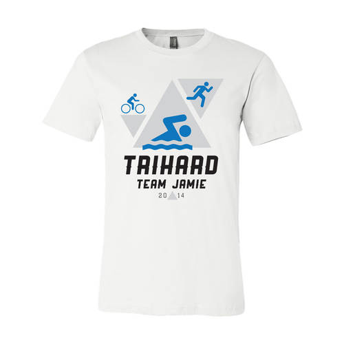 Adult Custom Support Team Triathlon T-Shirt : WI073