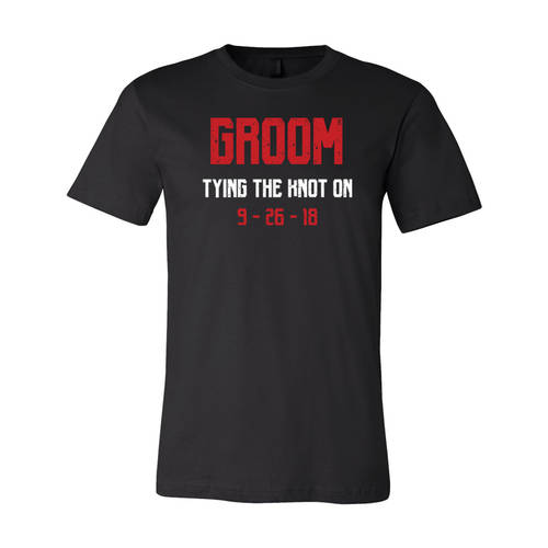 Youth Custom Tying The Knot Groom Bachelor Party T-Shirt : WI319c