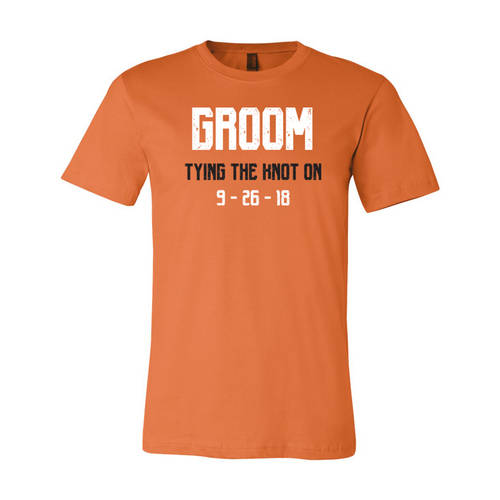 Youth Custom Tying The Knot Groom Bachelor Party T-Shirt : WI319c