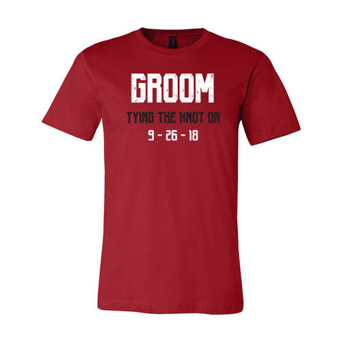 Youth Custom Tying The Knot Groom Bachelor Party T-Shirt : WI319c