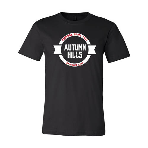 Adult Custom Neighborhood Party Annual Grill Out T-Shirt : WI336
