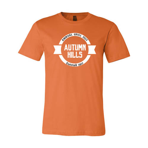 Adult Custom Neighborhood Party Annual Grill Out T-Shirt : WI336