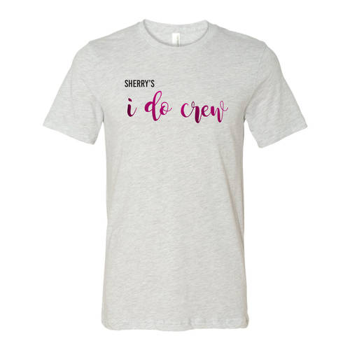 Adult Custom I Do Crew Foil Bridal Wedding Party T-Shirt : WI356