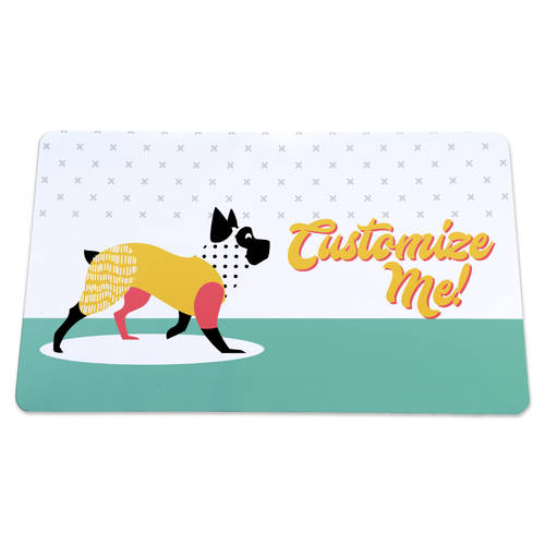 The Teehive Custom Retro Dog Mat : WI622
